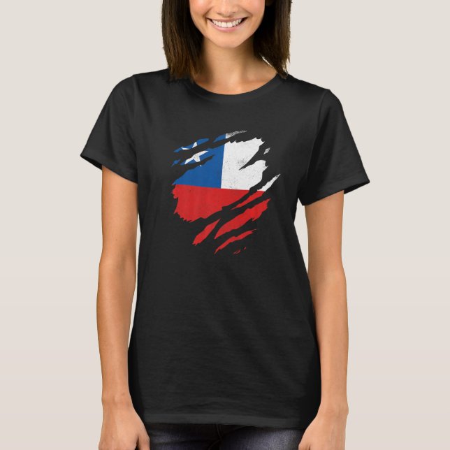 T-shirt Drapeau chilien Amérique du Sud Chileanos Chilenos (Devant)