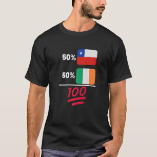 T-shirt Drapeau chilien plus irlandais
