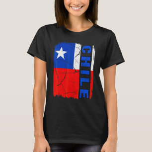 T-shirt Drapeau Chilien Vintage Fierté Du Chili Racines Pa