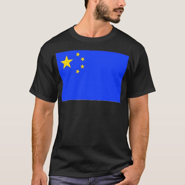 T-shirt Drapeau chinois européen. (Devant)
