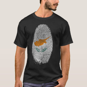 T-shirt Drapeau Chypre Empreinte Il Est Dans Mon Adn Pour