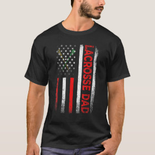 T-shirt Drapeau classique américain Lacrosse Papa Hommes