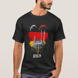 T-shirt Drapeau Cœur Berlin Allemagne