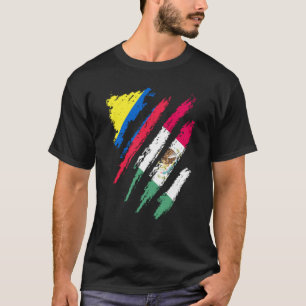 T-shirt Drapeau Colombie Mexique Cultivé Patriote Country