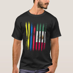 T-shirt Drapeau Colombie Mexique Drapeaux De Pays Cultivé