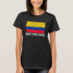 T-shirt Drapeau Colombie Rétro Meilleure pop jamais Fête d