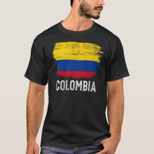 T-shirt Drapeau Colombie vintage pour la Colombie