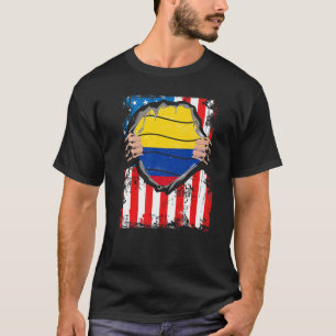 T-shirt Drapeau colombien américain du patriote grandissan