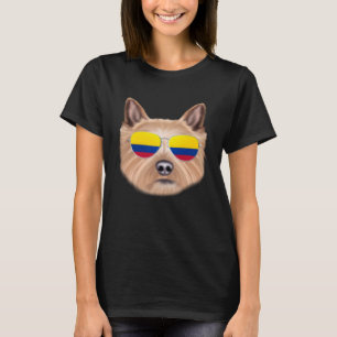 T-shirt Drapeau colombien Norwich Terrier Chien Colombie P