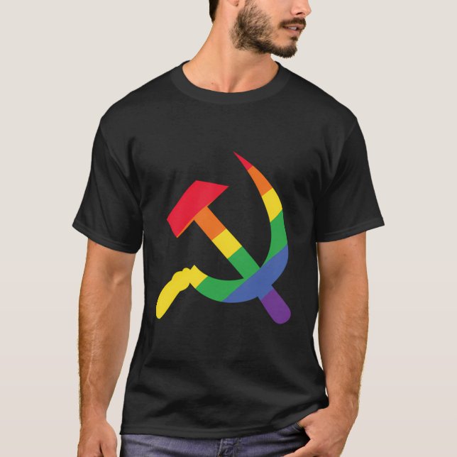 T-shirt Drapeau Communiste De L'Union Soviétique Marteau E (Devant)