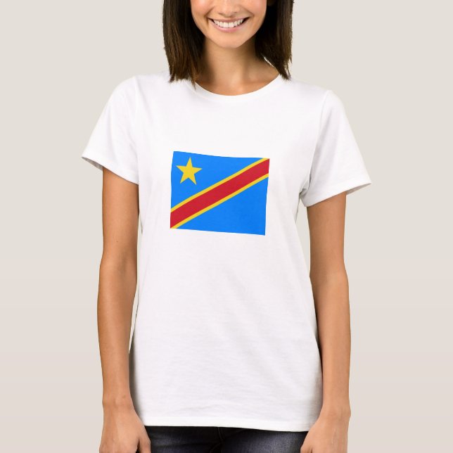 T-shirt Drapeau Congo Kinshasa (Devant)