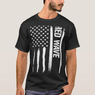 T-shirt Drapeau conservateur américain de la vague rouge
