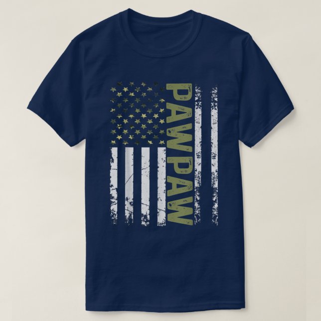 T-shirt Drapeau Cool Pawpaw américain patriotique USA (Design devant)