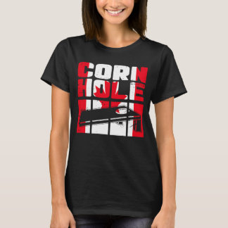 T-shirt Drapeau Cornhole vintage Canada Feuille d'érable c