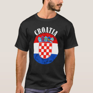 T-shirt Drapeau croate Fierté croate Croatie racine croate