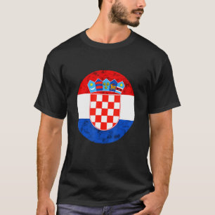 T-shirt Drapeau croate Fierté croate Croatie racine croate