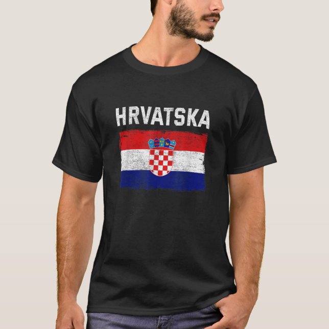 T-shirt Drapeau croate Hrvatska (Devant)