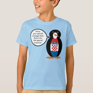 T-shirt Drapeau Croate Manchot Ms Parlant Personnalisé 