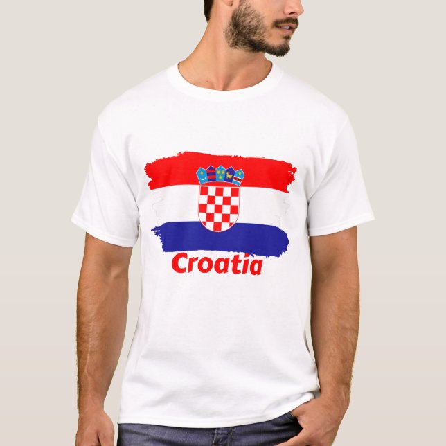 T-shirt Drapeau Croatie (Devant)