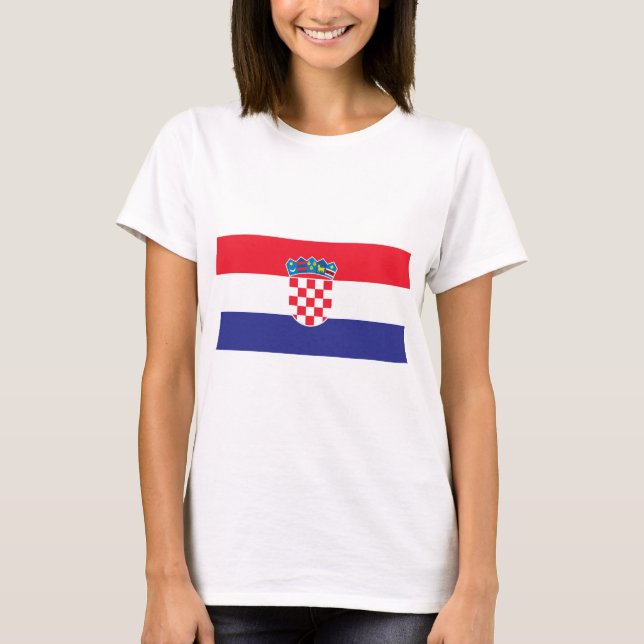 T-shirt Drapeau Croatie (Devant)