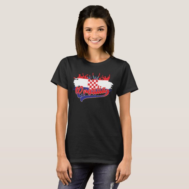 T-shirt Drapeau Croatie (Devant entier)