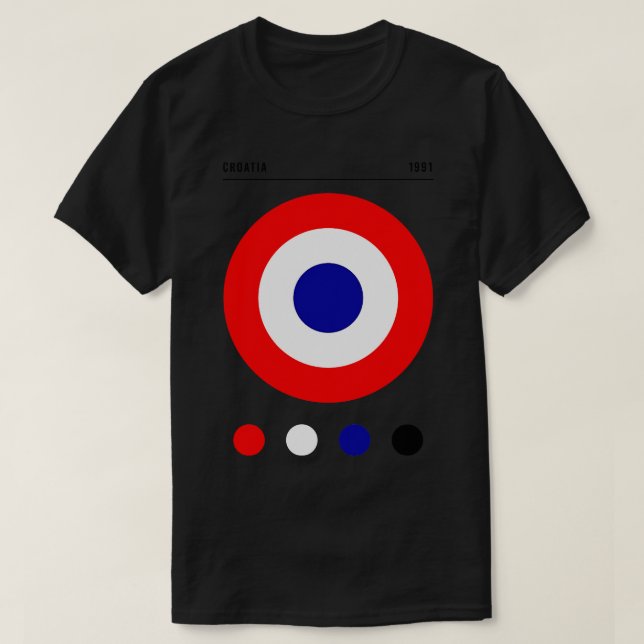 T-shirt Drapeau Croatie inspiré par Bauhaus (Design devant)