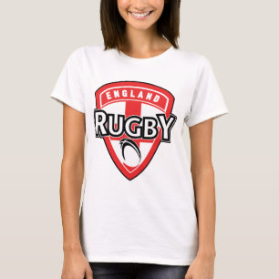 T-shirt drapeau croisé de l'Angleterre de bouclier de