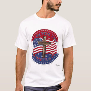 T-shirt Drapeau croisé rouge, blanc et bleu 2020 Prière