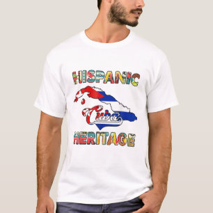 T-shirt Drapeau cubain Mois du patrimoine hispanique Cuba