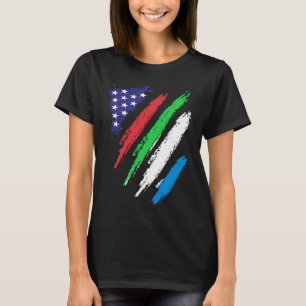 T-shirt Drapeau cultivé en Amérique de la Sierra Leone Moi