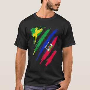 T-shirt Drapeau cultivé en Amérique Haïti USA Patriot Patr
