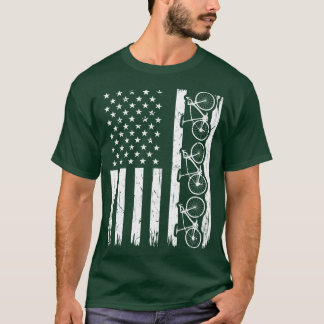 T-shirt Drapeau cycliste Hommes Femmes USA