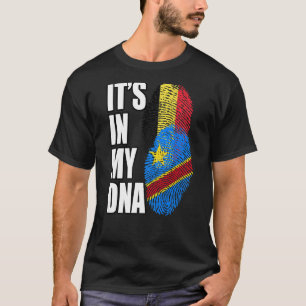 T-shirt Drapeau D'ADN Démocratique Congo Et Belge Mélange 