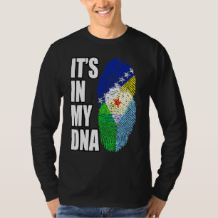 T-shirt Drapeau D'ADN Mélangé De Bosnie Et Djibouti