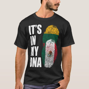 T-shirt Drapeau D'ADN Patrimoine Mélangé Lituanien Et Mexi