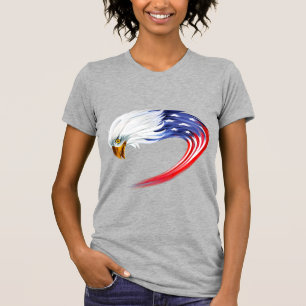T-shirt Drapeau d'aigle féminin
