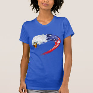 T-shirt Drapeau d'aigle féminin