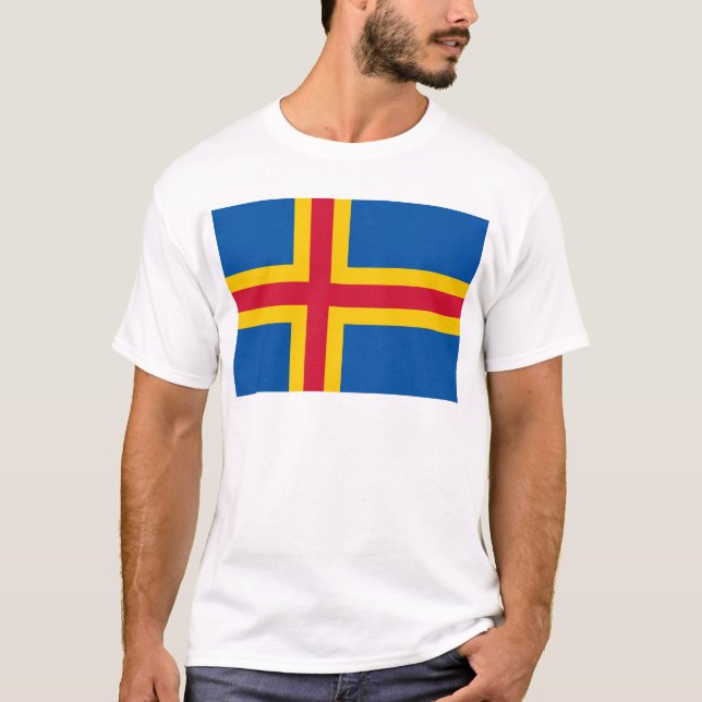 T-shirt Drapeau d'Aland (Devant)