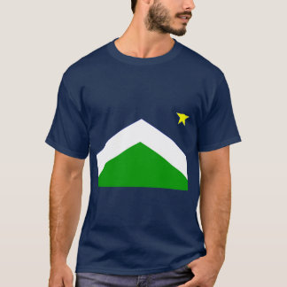 T-shirt Drapeau d'Alaska géométrique bleu et vert