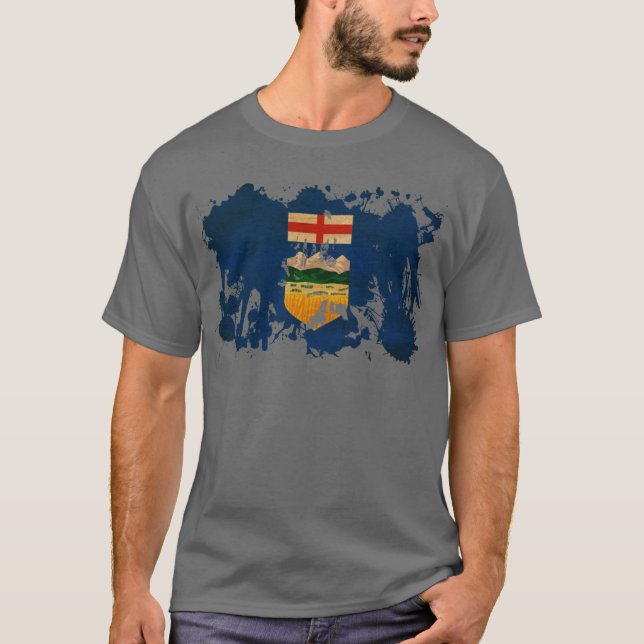 T-shirt Drapeau d'Alberta (Devant)