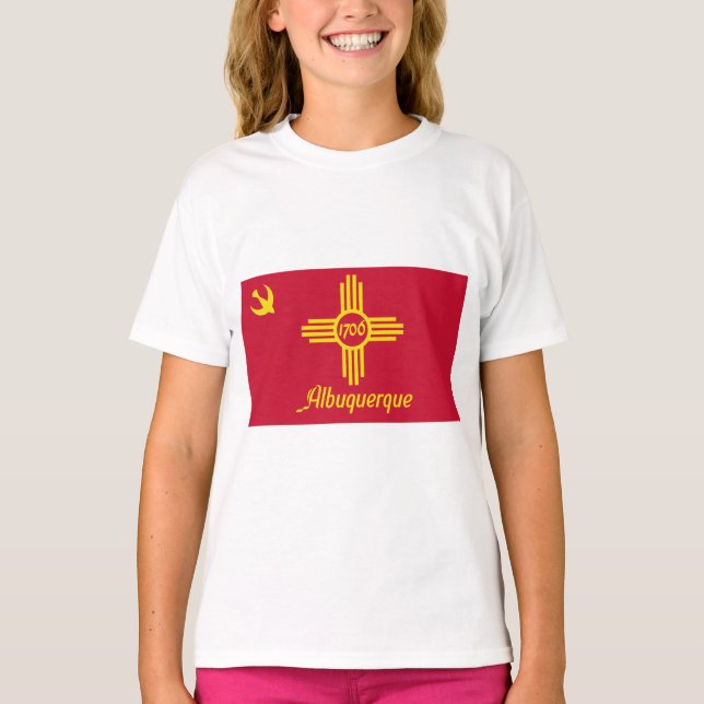 T-shirt Drapeau d'Albuquerque (Nouveau-Mexique) (Devant)