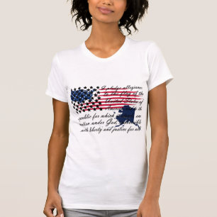 T-shirt drapeau d'allégeance de l'état de l'Alaska
