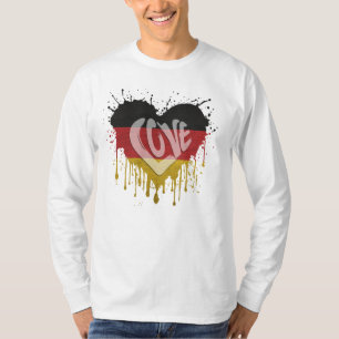 T-shirt Drapeau d'Allemagne Amour