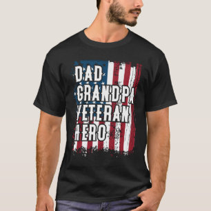 T-shirt Drapeau d'Amercian de héros de vétéran de