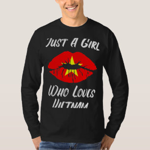 T-shirt Drapeau d'amour des lèvres Vietnam
