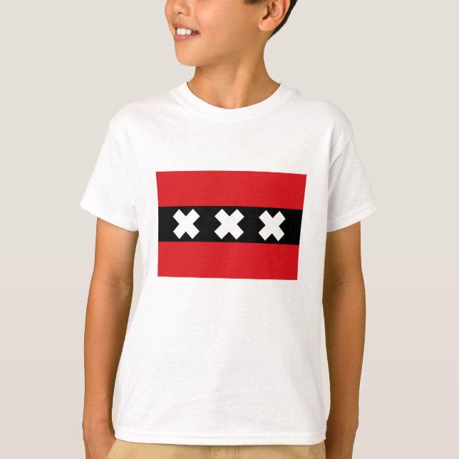 T-shirt Drapeau d'Amsterdam (Devant)