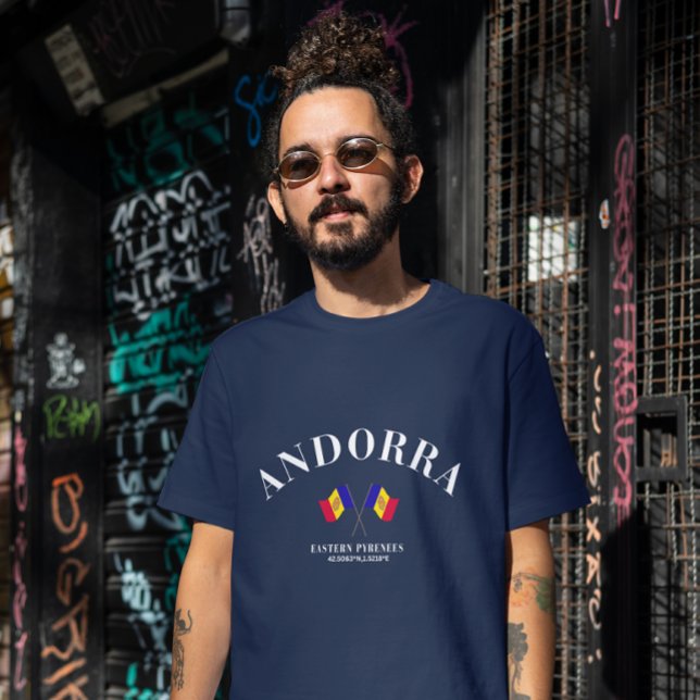 T-shirt drapeau d'Andorre - Vêtements patriotiques (Créateur téléchargé)