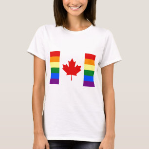 T-shirt Drapeau d'arc-en-ciel du Canada