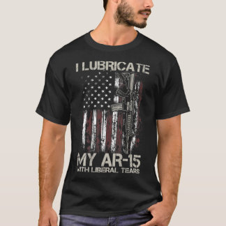 T-shirt Drapeau D'Arme Je Lubrifie Mon Ar-15 Avec Des Larm