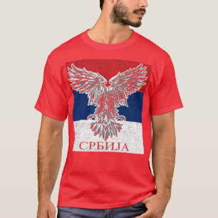 T-shirt Drapeau d'armoiries serbe